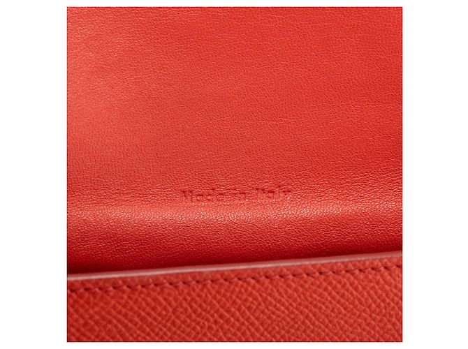 Céline CELINE - Borsa a tracolla Trotteur Celine in pelle grana grossa arancione - vista 9
