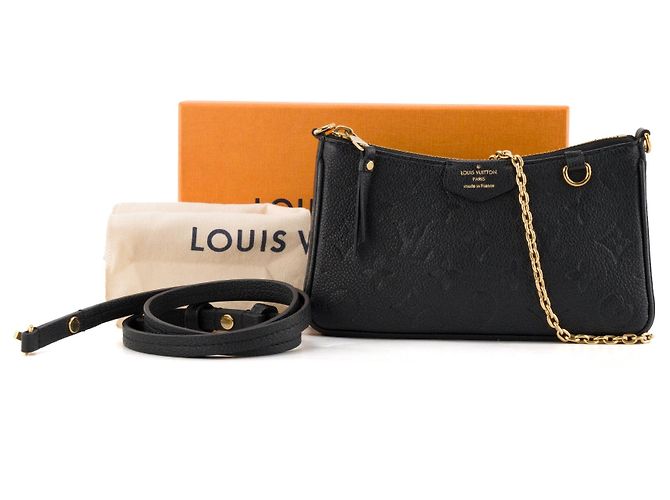LOUIS VUITTON - Borsa a tracolla Easy Pouch On Strap Louis Vuitton in pelle Empreinte nera Nero - vista 8