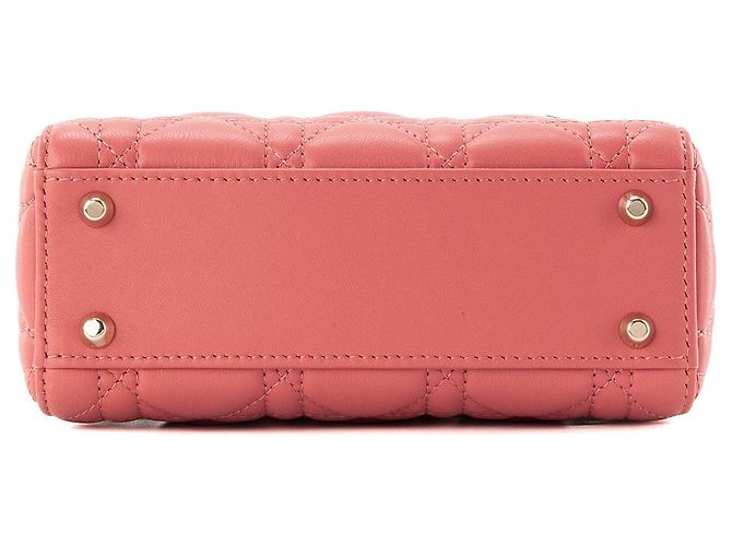 Autre Marque DIOR - Borsa a tracolla Lady Dior mini Dior in pelle cannage rosa - vista 4