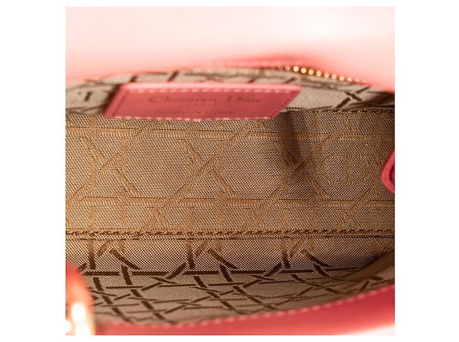 Autre Marque DIOR - Borsa a tracolla Lady Dior mini Dior in pelle cannage rosa - vista 6