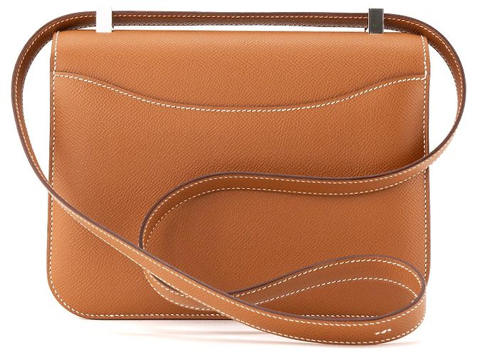 HERMÈS - Borsa a tracolla Constance 24 Hermès in pelle di vitello Epsom gold Marrone - vista 3