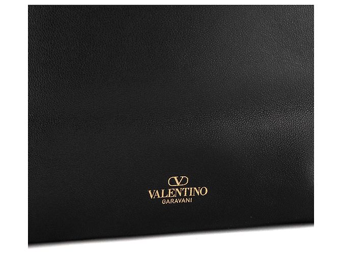 Valentino Garavani VALENTINO - Bolso de hombro Bucket Vlogo Valentino en piel lisa negra Negro - vista 5