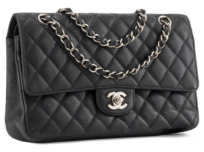 CHANEL - Borsa a mano Classique/Timeless 11.12 Chanel in pelle caviar nera Nero - vista 2