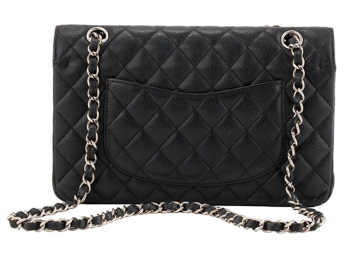 CHANEL - Borsa a mano Classique/Timeless 11.12 Chanel in pelle caviar nera Nero - vista 3