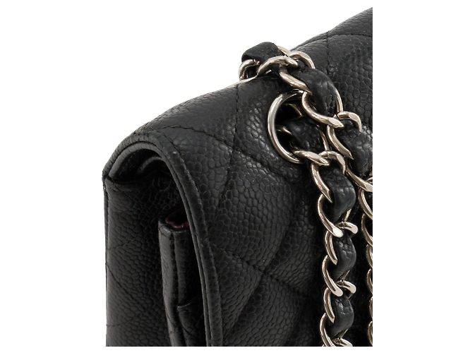 CHANEL - Borsa a mano Classique/Timeless 11.12 Chanel in pelle caviar nera Nero - vista 5