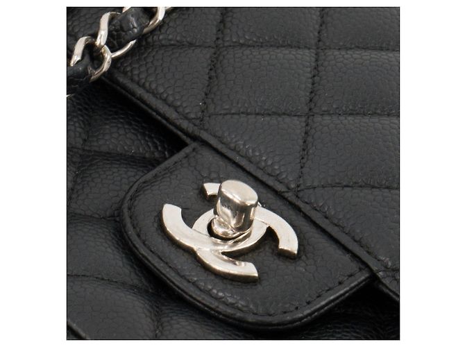 CHANEL - Borsa a mano Classique/Timeless 11.12 Chanel in pelle caviar nera Nero - vista 6