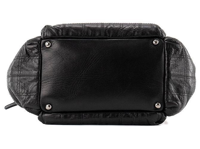 CHANEL - Borsa a tracolla Lax Accordion Chanel in pelle liscia nera Nero - vista 4