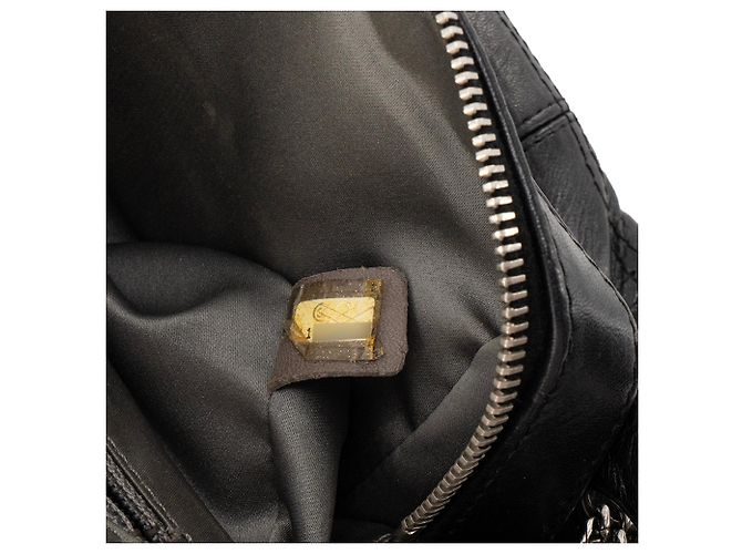 CHANEL - Borsa a tracolla Lax Accordion Chanel in pelle liscia nera Nero - vista 8