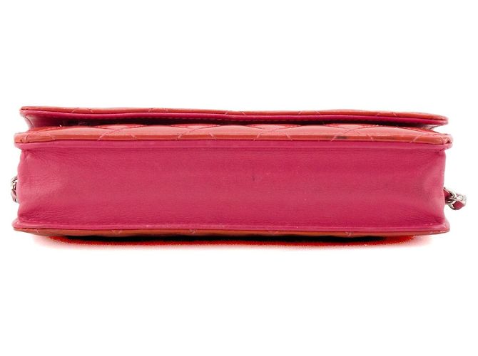 CHANEL - Borsa a tracolla Wallet On Chain Classique/Timeless Chanel in pelle verniciata rosa - vista 4