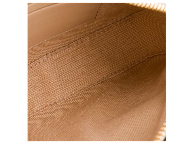 GUCCI - Borsa a tracolla Gilbert Gucci in pelle goffrata beige - vista 6