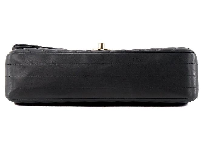 CHANEL - Borsa a mano Classique/Timeless 11.12 Chanel in pelle liscia chevron nera Nero - vista 4