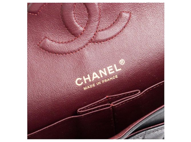 CHANEL - Borsa a mano Classique/Timeless 11.12 Chanel in pelle liscia chevron nera Nero - vista 9