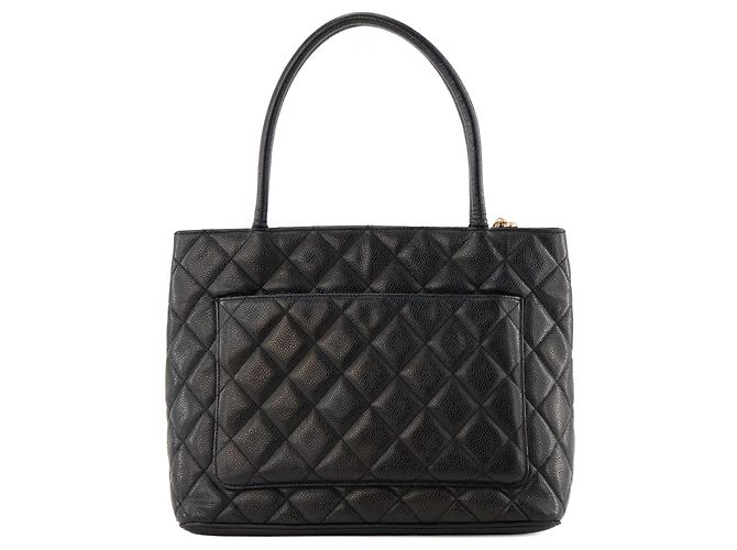 CHANEL - Borsa a mano Medaillon Chanel in pelle caviar nera Nero - vista 3