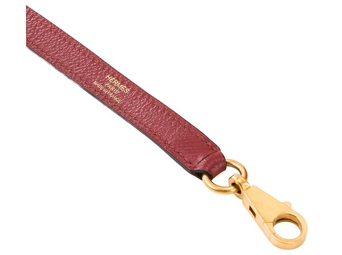 HERMÈS - Borsa a tracolla Kelly 28 Hermès in pelle epsom rouge grenat Bordò - vista 10