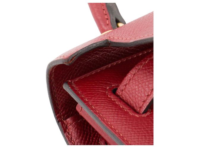 HERMÈS - Borsa a tracolla Kelly 28 Hermès in pelle epsom rouge grenat Bordò - vista 12
