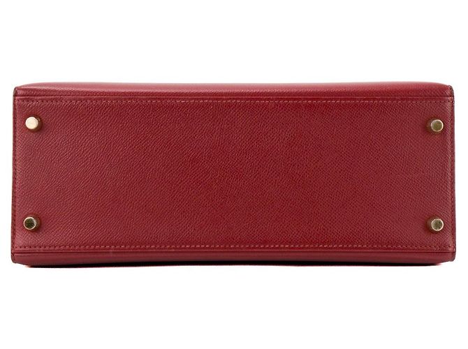 HERMÈS - Borsa a tracolla Kelly 28 Hermès in pelle epsom rouge grenat Bordò - vista 4
