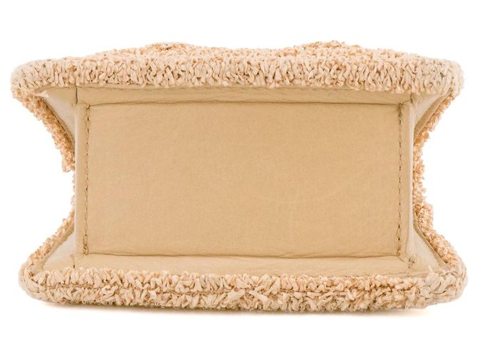 JACQUEMUS - Bolsa de ombro Chiquito Mini Jacquemus em ráfia e couro bege - vista 4