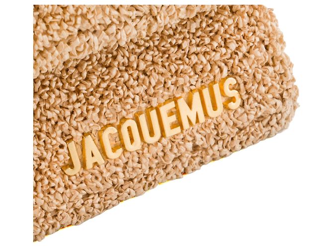 JACQUEMUS - Bolsa de ombro Chiquito Mini Jacquemus em ráfia e couro bege - vista 5