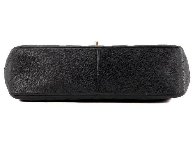 CHANEL - Borsa a tracolla Classic/Timeless Jumbo Chanel in pelle caviar nera Nero - vista 4