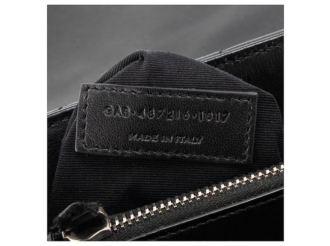 Autre Marque SAINT LAURENT - Borsa a tracolla Loulou Medium Saint Laurent in pelle liscia nera Nero - vista 11