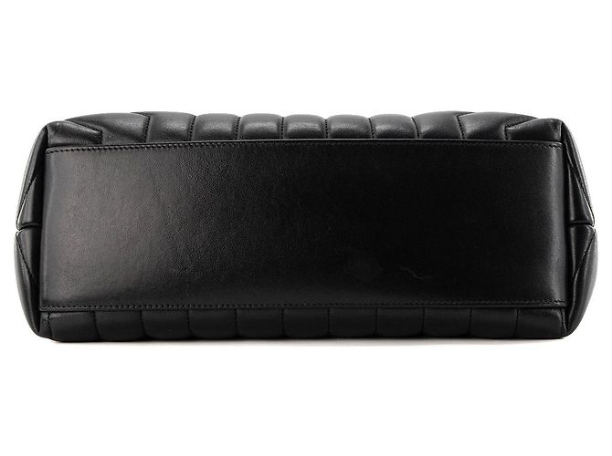 Autre Marque SAINT LAURENT - Borsa a tracolla Loulou Medium Saint Laurent in pelle liscia nera Nero - vista 4