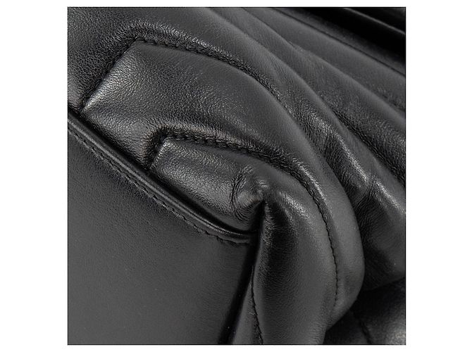 Autre Marque SAINT LAURENT - Borsa a tracolla Loulou Medium Saint Laurent in pelle liscia nera Nero - vista 7