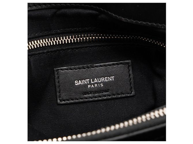 Autre Marque SAINT LAURENT - Borsa a tracolla Loulou Medium Saint Laurent in pelle liscia nera Nero - vista 9