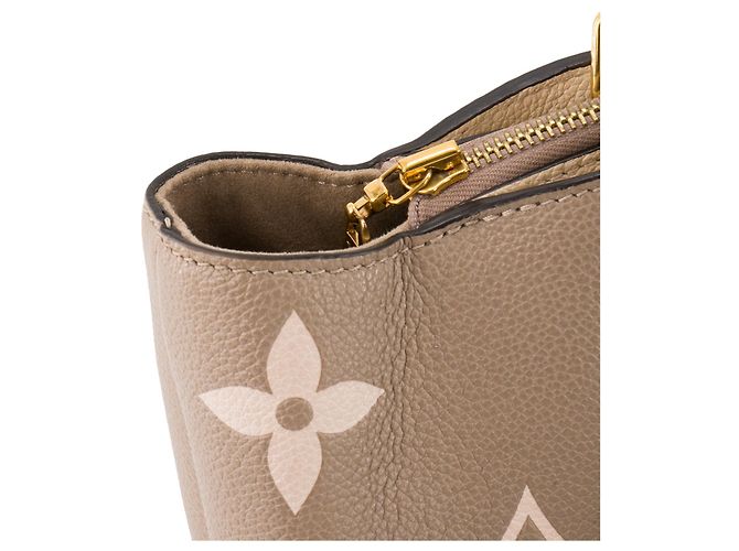 LOUIS VUITTON - Borsa a tracolla Petit Palais Louis Vuitton in pelle empreinte grigia e beige Marrone - vista 6