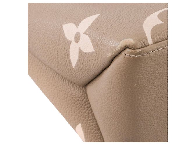 LOUIS VUITTON - Borsa a tracolla Petit Palais Louis Vuitton in pelle empreinte grigia e beige Marrone - vista 8
