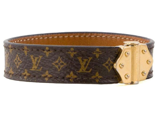 LOUIS VUITTON - Pulsera Nano Louis Vuitton en lona monocromática marrón (T19) Castaño - vista 2