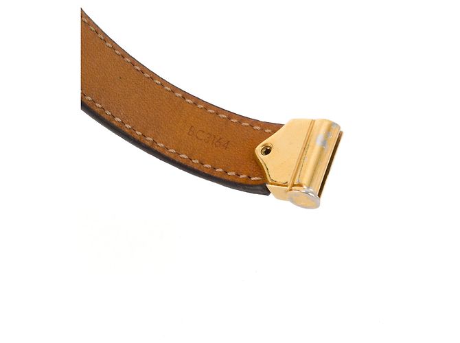 LOUIS VUITTON - Pulsera Nano Louis Vuitton en lona monocromática marrón (T19) Castaño - vista 6