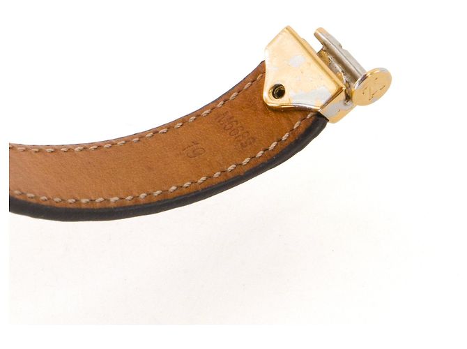 LOUIS VUITTON - Pulsera Nano Louis Vuitton en lona monocromática marrón (T19) Castaño - vista 7
