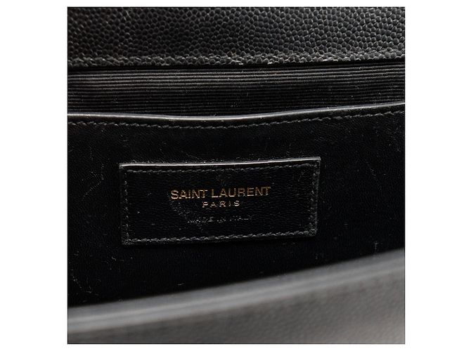 Autre Marque SAINT LAURENT - Borsa a tracolla Saint Laurent Kate in pelle grana grossa nera Nero - vista 9