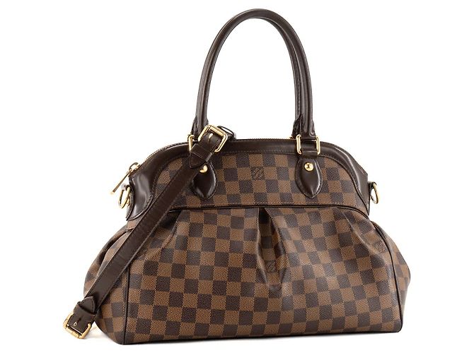 LOUIS VUITTON - Borsa a tracolla Louis Vuitton Trevi PM in tela damier ebene Marrone - vista 2
