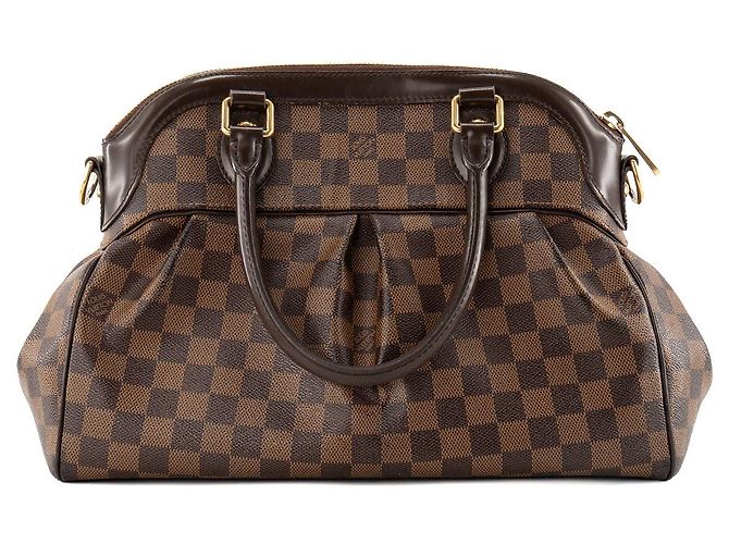 LOUIS VUITTON - Borsa a tracolla Louis Vuitton Trevi PM in tela damier ebene Marrone - vista 3