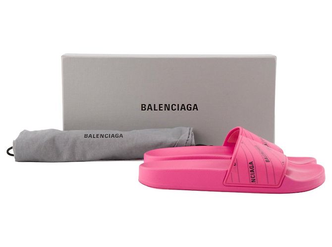 BALENCIAGA - Sandali Balenciaga Pool in gomma rosa (T36) - vista 5