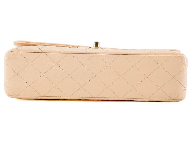 CHANEL - Borsa a mano Classique/Timeless 11.12 Chanel in pelle caviar beige - vista 4