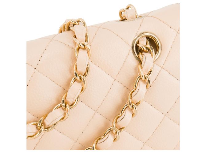 CHANEL - Borsa a mano Classique/Timeless 11.12 Chanel in pelle caviar beige - vista 7