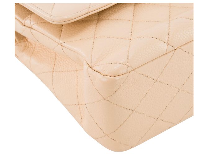 CHANEL - Borsa a mano Classique/Timeless 11.12 Chanel in pelle caviar beige - vista 8
