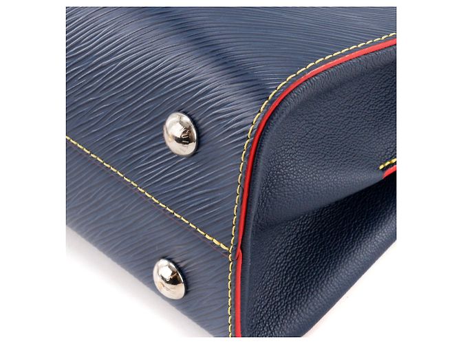 LOUIS VUITTON - Borsa Louis Vuitton Cabas Twist in pelle epi blu e rossa Blu navy - vista 10