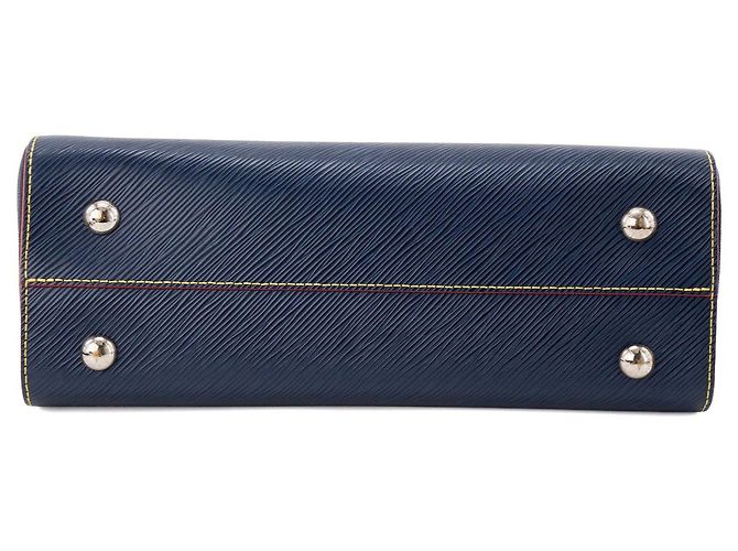 LOUIS VUITTON - Borsa Louis Vuitton Cabas Twist in pelle epi blu e rossa Blu navy - vista 4
