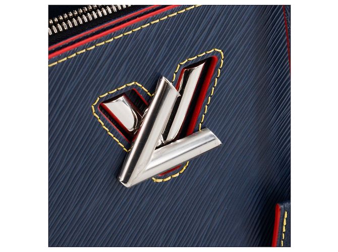 LOUIS VUITTON - Borsa Louis Vuitton Cabas Twist in pelle epi blu e rossa Blu navy - vista 5