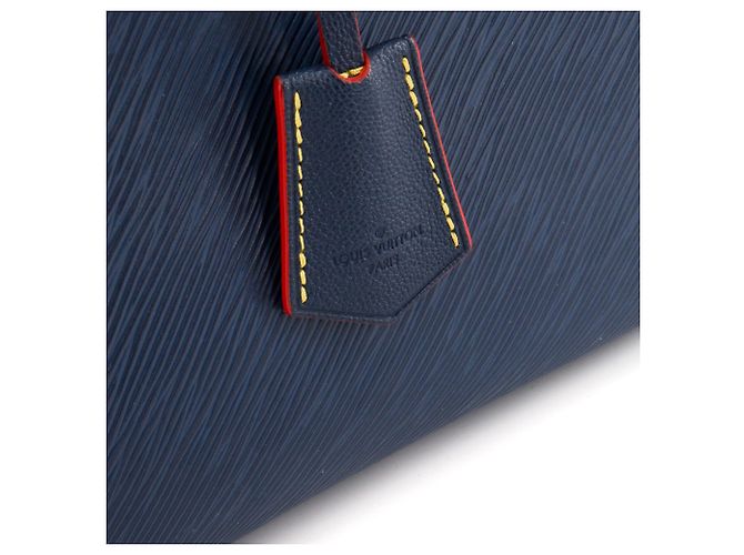 LOUIS VUITTON - Borsa Louis Vuitton Cabas Twist in pelle epi blu e rossa Blu navy - vista 6