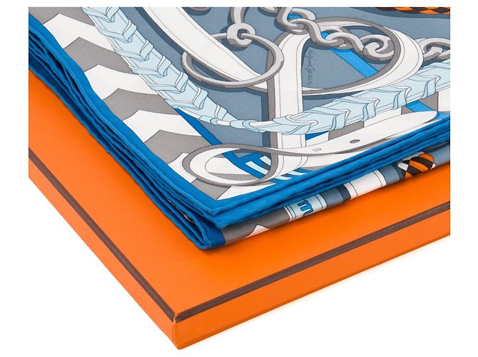 HERMÈS - Carré 90 Panoplie Équestre Hermès in seta multicolore - vista 7