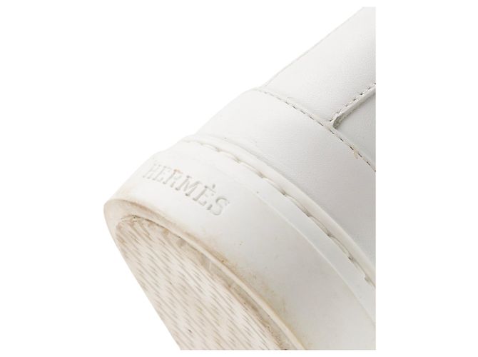 HERMÈS - Sneakers alte Daydream Hermès in pelle bianca (T37) Bianco - vista 6
