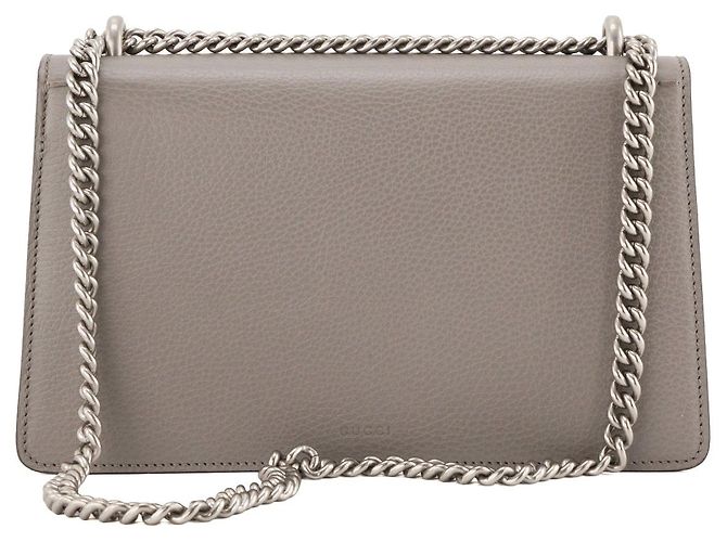 GUCCI - Borsa a tracolla Gucci Dionysus in pelle grana grigia Grigio - vista 3