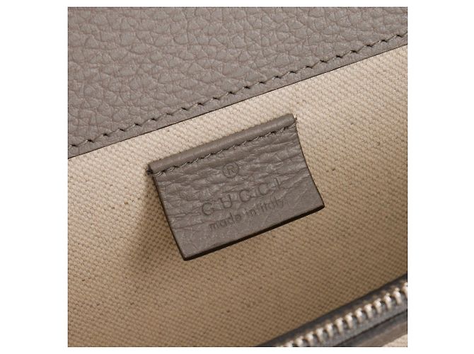 GUCCI - Borsa a tracolla Gucci Dionysus in pelle grana grigia Grigio - vista 8