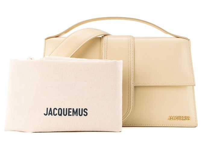 JACQUEMUS - Borsa a tracolla Le Bambinou Jacquemus in pelle liscia gialla Giallo - vista 13