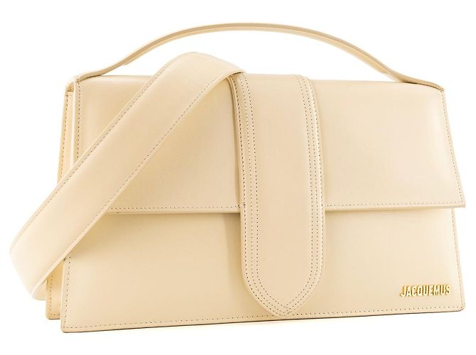 JACQUEMUS - Borsa a tracolla Le Bambinou Jacquemus in pelle liscia gialla Giallo - vista 2