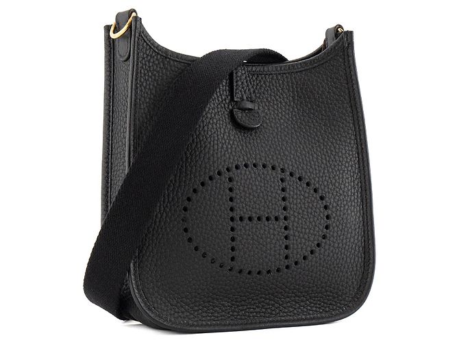 HERMÈS - Borsa a tracolla Evelyne 16 Hermès in pelle clémence nera Nero - vista 2
